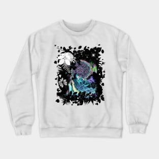 Colorful Rainbow Wolf Tshirt animal head print design with dream catcher Crewneck Sweatshirt